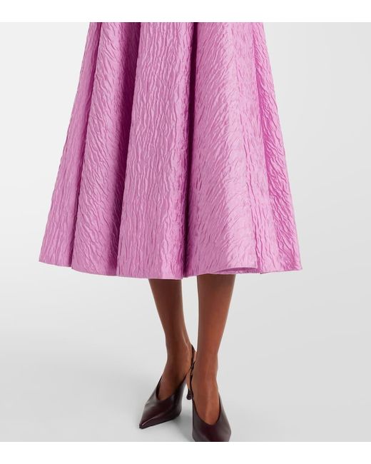 Roksanda Purple Tera Cloque Midi Dress