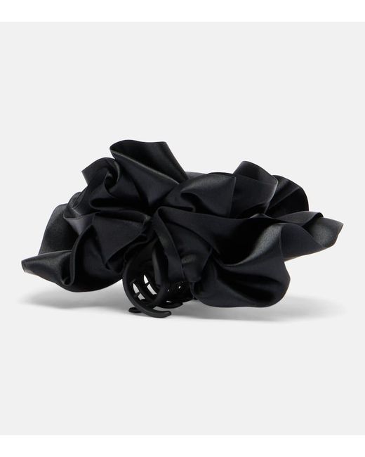 Jennifer Behr Black Satin Hair Clip