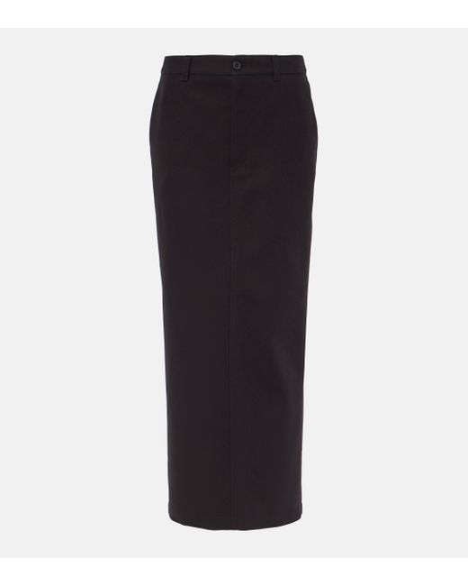 Jupe longue en coton Wardrobe NYC en coloris Black
