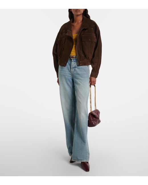 Saint Laurent Brown Suede Jacket