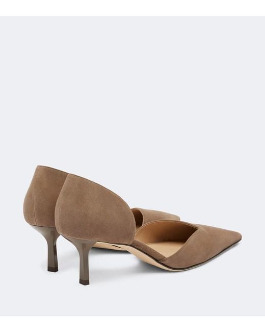 Victoria Beckham Brown Victoria Angle D'Orsay Suede Pumps
