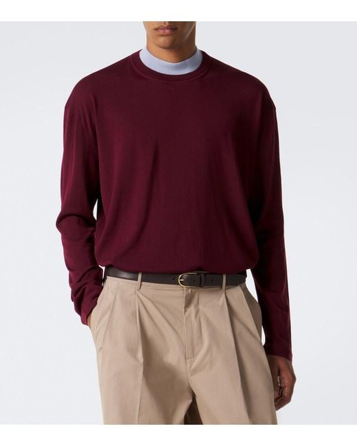 Jil Sander Purple Wool Sweater for men