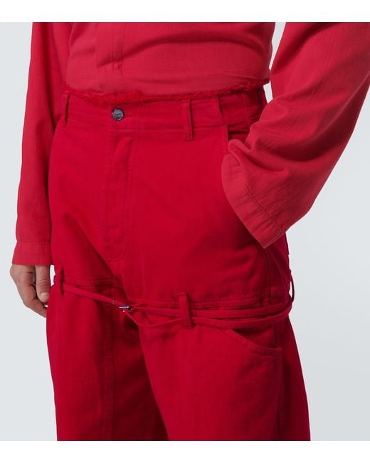 Jeans A Gamba Larga Le De Nimes di Jacquemus in Red da Uomo