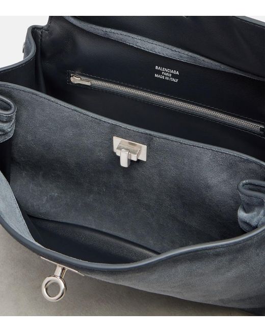 Balenciaga Blue Rodeo Small Suede Shoulder Bag