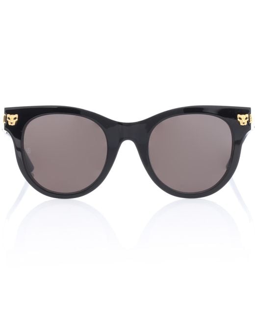 Cartier Black Panthère De Cartier Cat-eye Sunglasses
