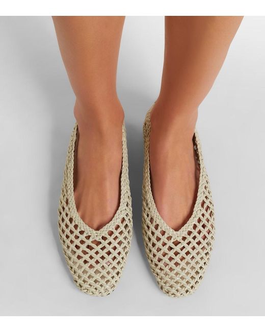 Le Monde Beryl Natural Regency Woven Leather Ballet Flats