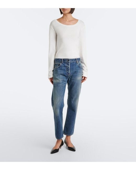 The Row Blue Riaco Straight Jeans