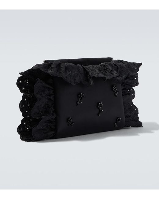 Simone Rocha Black Pillowcase Embellished Clutch for men