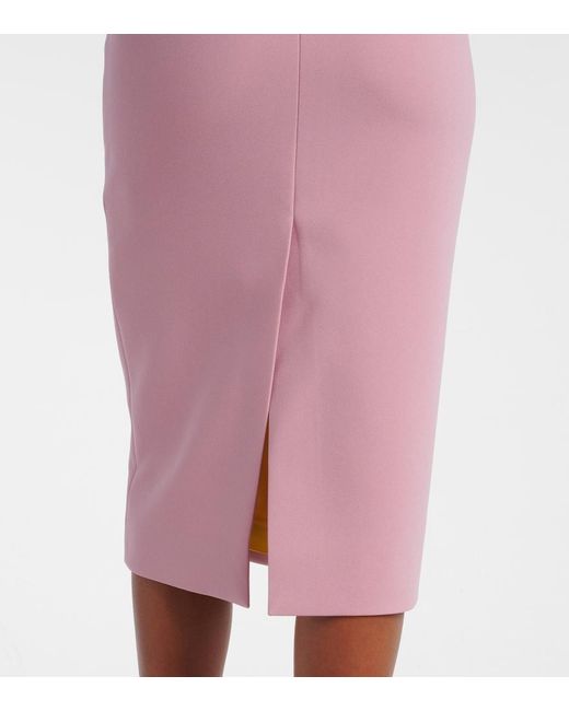 Roksanda Pink Bow-Detail Crepe Dress