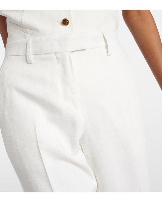 Etro White Mid-Rise Flared Pants