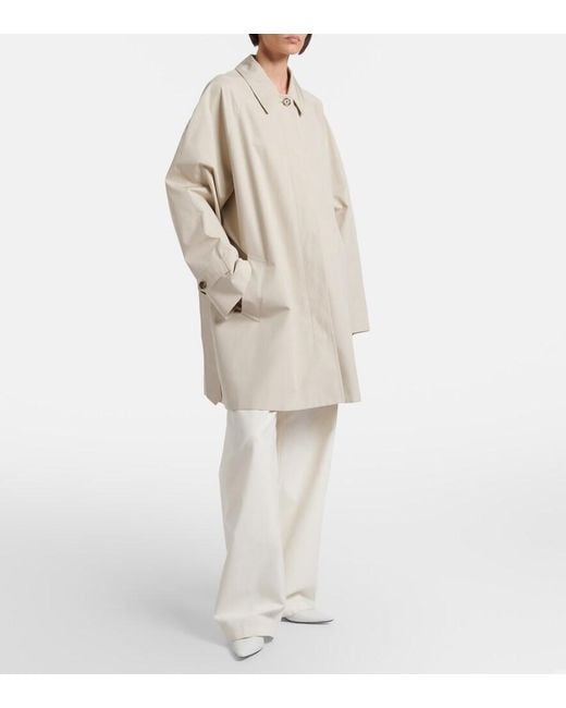 The Row Natural Amaya Belted Cotton Car Coat
