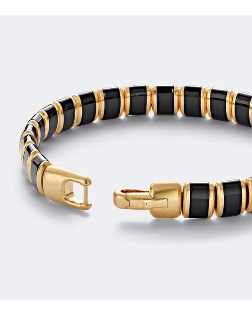 David Yurman White Spiritual Beads 18Kt Bracelet With Onyx for men