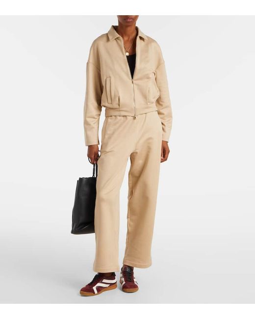 Max Mara Natural Blouson Argenta Aus Einem Seidengemisch