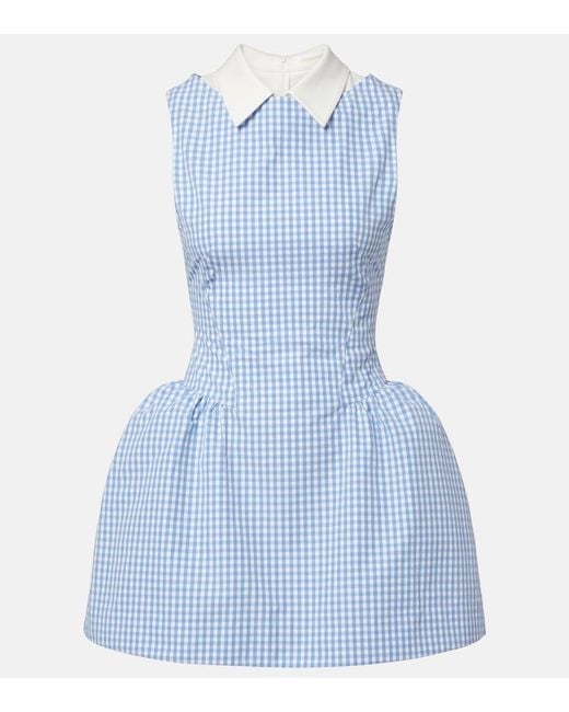 ShuShu/Tong Blue Gingham Cotton Minidress