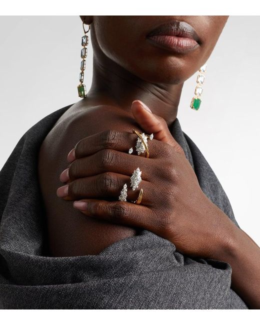 Anillo Golden Strada De Oro De 18 Ct Con Diamantes YEPREM de color Metallic