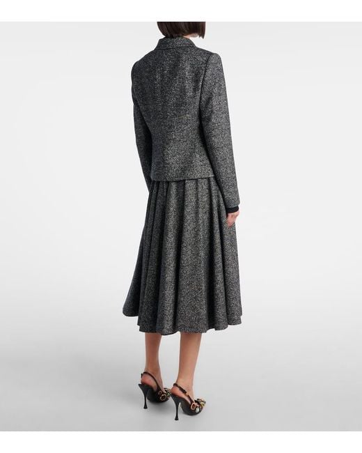 Dolce & Gabbana Black Jacke Aus Einem Wollgemisch