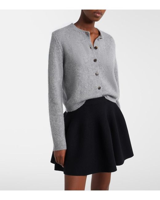 Lisa Yang Gray Felicia Cashmere And Silk Cardigan