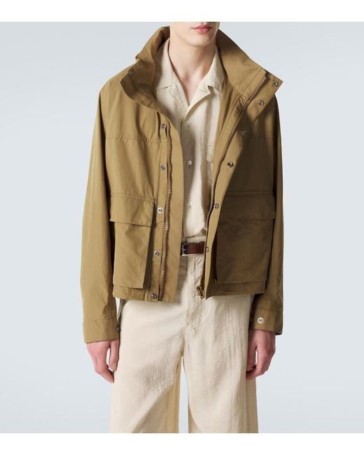 Lemaire Green Cotton Raincoat for men