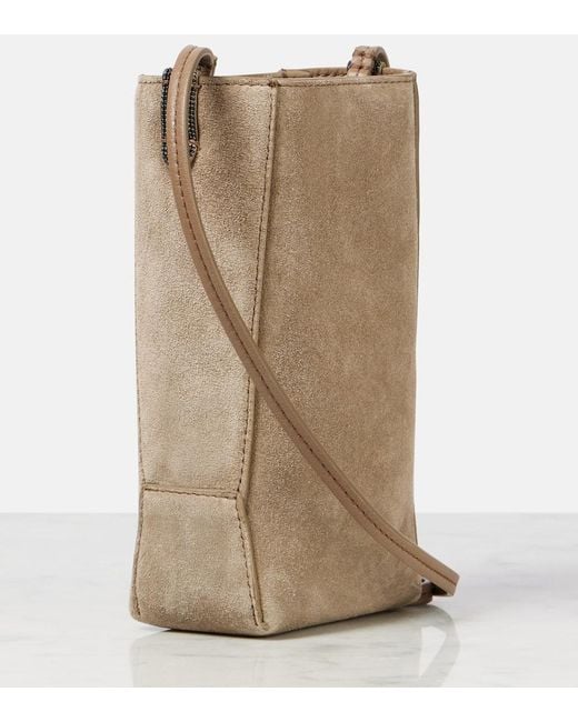 Borsa A Tracolla Mini di Brunello Cucinelli in Natural