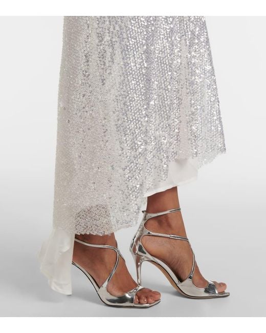 Abito Sottoveste Con Paillettes di JACQUES WEI in White