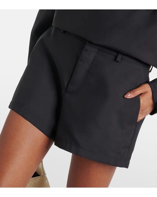 Shorts in gabardine tecnica di Gucci in Black