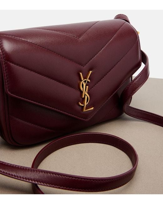 Saint Laurent Purple Loulou Toy Matelasse Leather Crossbody Bag
