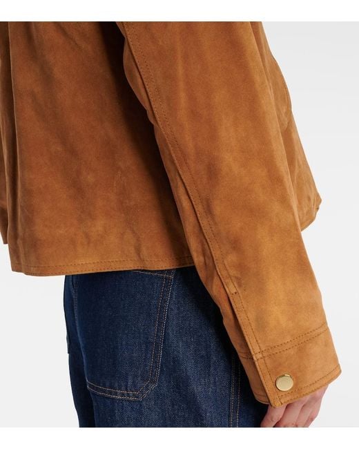 Veronica Beard Brown Walters Suede Field Jacket