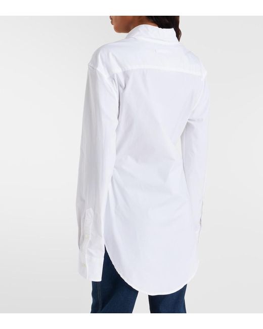 Jean Paul Gaultier Blue Printed Cotton-Blend Shirt