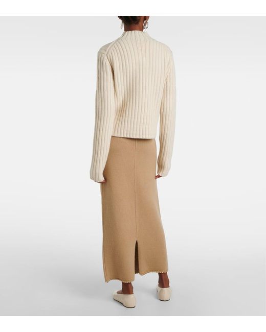 Totême  Natural Petite Chunky Wool And Cashmere Sweater