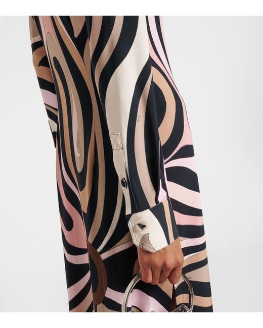 Emilio Pucci White Hemdblusenkleid Marmo