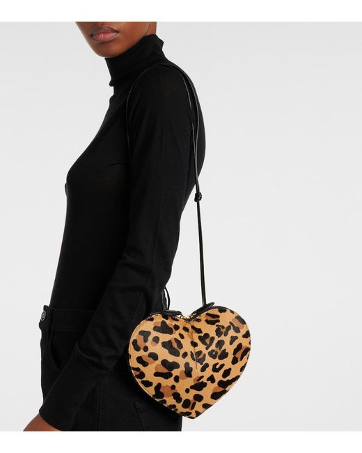 Alaïa Brown Le Cour Calf Hair Shoulder Bag