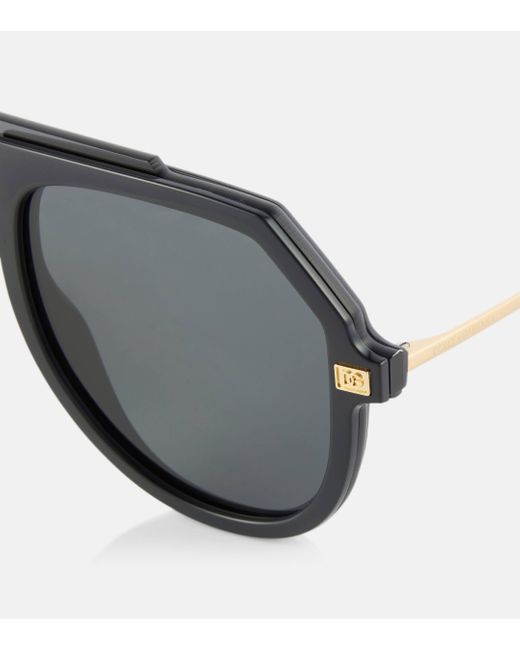 Dolce & Gabbana Gray Aviator Sunglasses