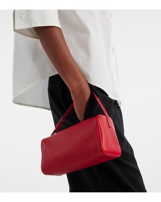 The Row Red '90S Small Leather Tote Bag