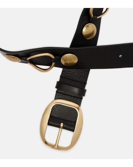 Isabel Marant Black Dara Leather Belt