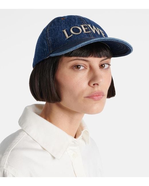 Loewe Blue Paula's Ibiza Logo Denim Baseball Cap