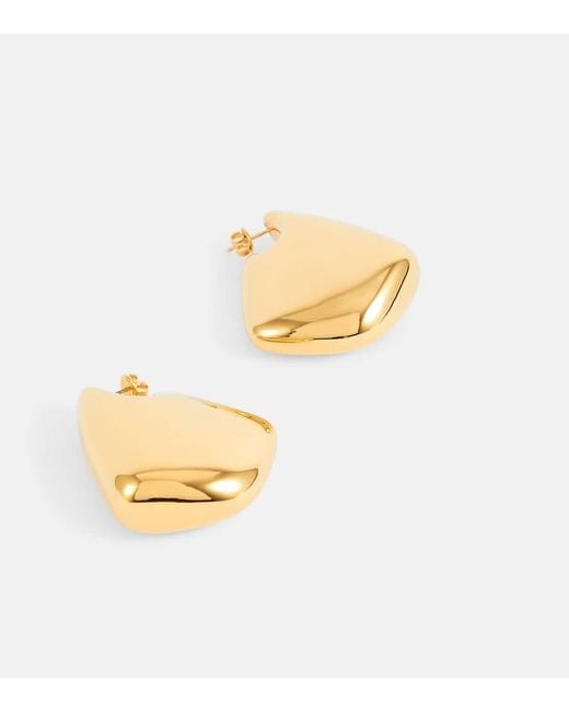 Pendientes Fin Large Banados En Oro De 18 Ct Bottega Veneta de color Metallic