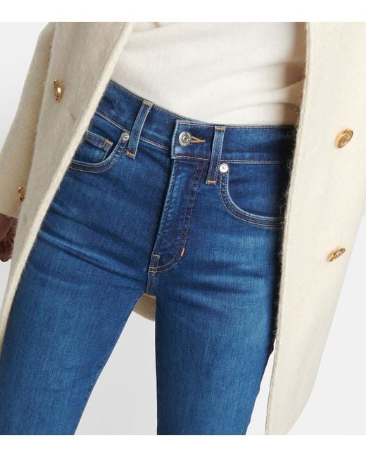Veronica Beard Blue Beverly High-Rise Flared Jeans