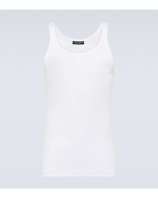 Top en jersey de coton Dolce & Gabbana pour homme en coloris White