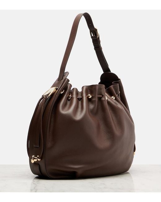 Zimmermann Brown Halcyon Large Leather Bucket Bag