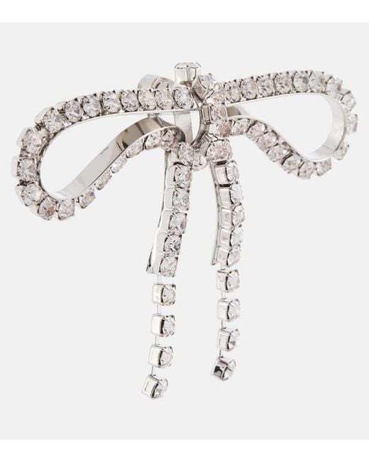 Pendientes Archive Ribbon Con Cristales Balenciaga de color Metallic