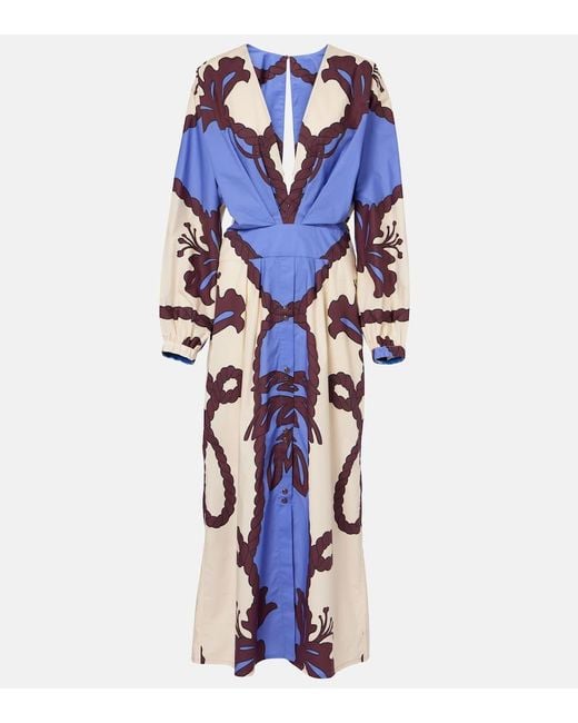 Abito Midi Latitud Marina di Johanna Ortiz in Blue