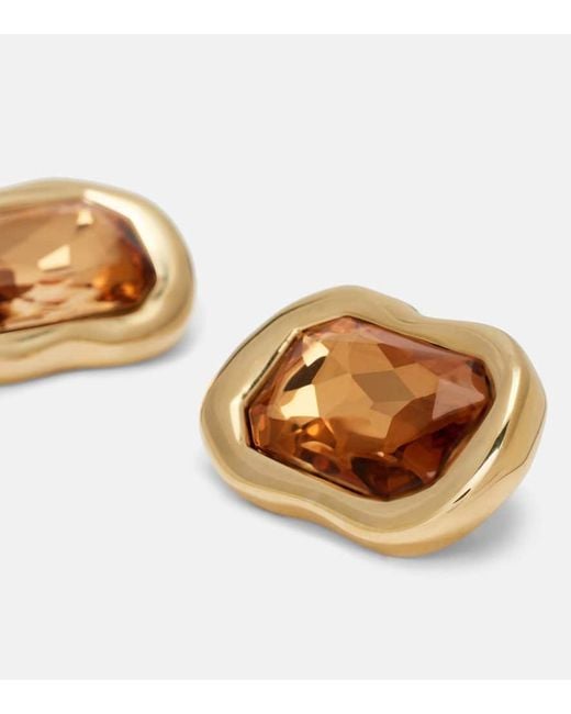 Boucles D'Oreilles Sculptural Crystal A Ornements Givenchy en coloris Metallic