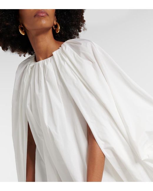 Vestido corto de crepe con capa Stella McCartney de color White