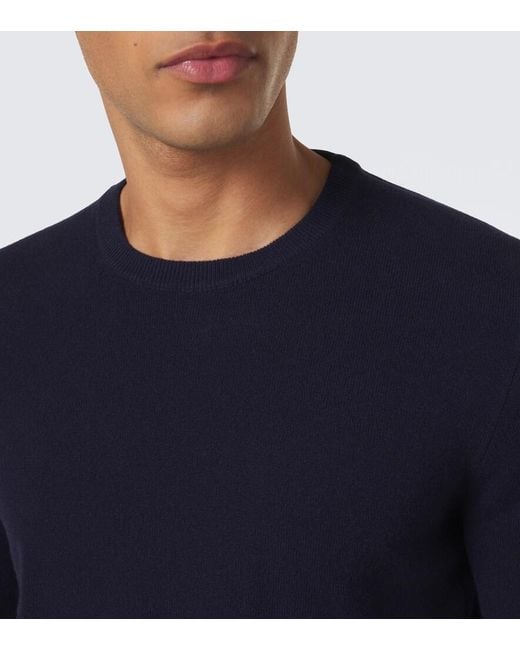 Fedeli Blue Cashmere Sweater for men