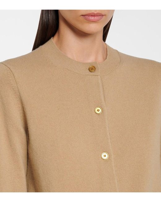 Burberry Natural Cashmere-Blend Cardigan