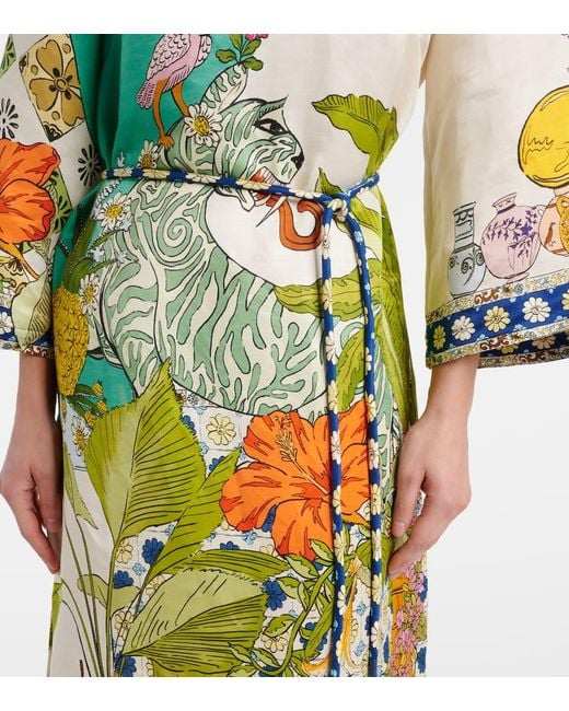 ALÉMAIS Multicolor Hazel Printed Cotton And Silk Maxi Dress