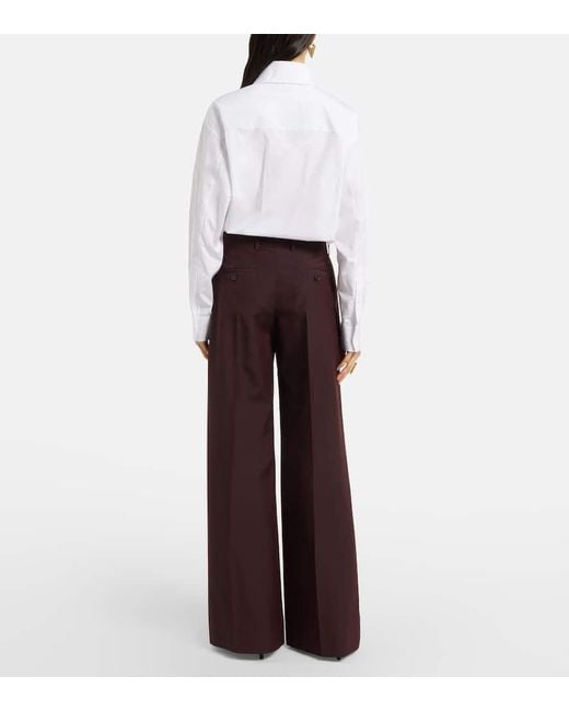 Alexander McQueen Purple Weite Hose Aus Wolle Und Mohair