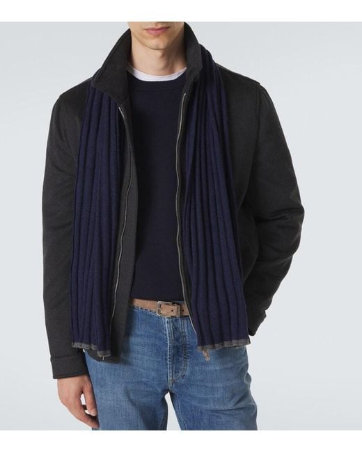 Sciarpa di Brunello Cucinelli in Blue da Uomo
