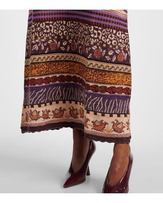Ulla Johnson Red Maxikleid Paloma Aus Jacquard