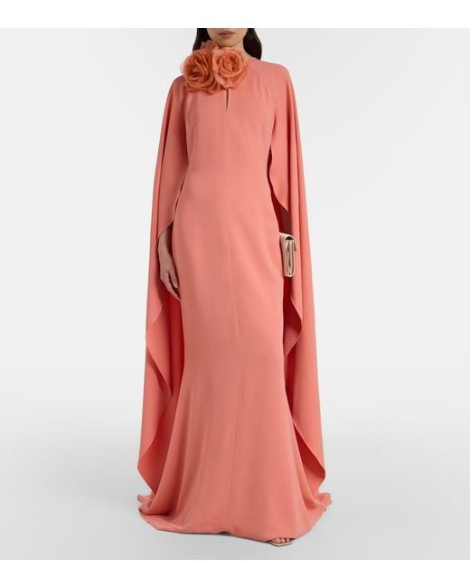 Elie Saab Pink Caped Gown